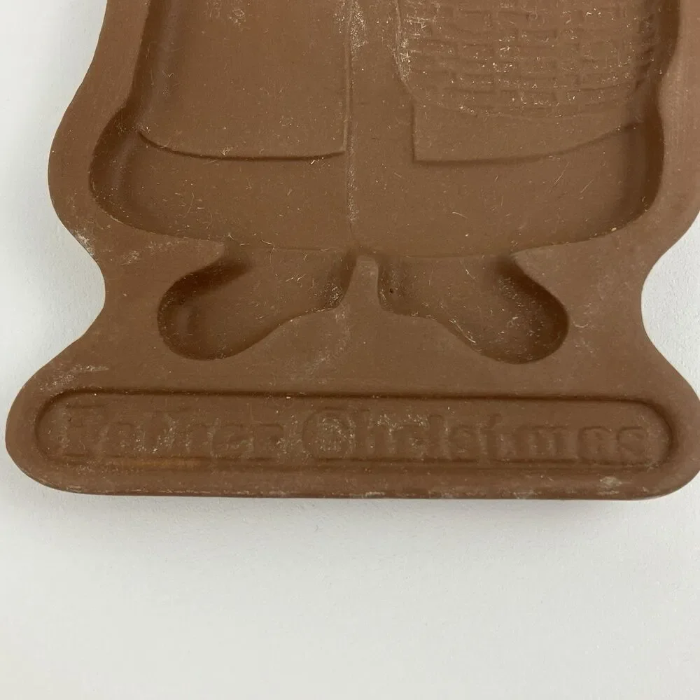 Longaberger Pottery Father Christmas Cookie Chocolate Mold | 9